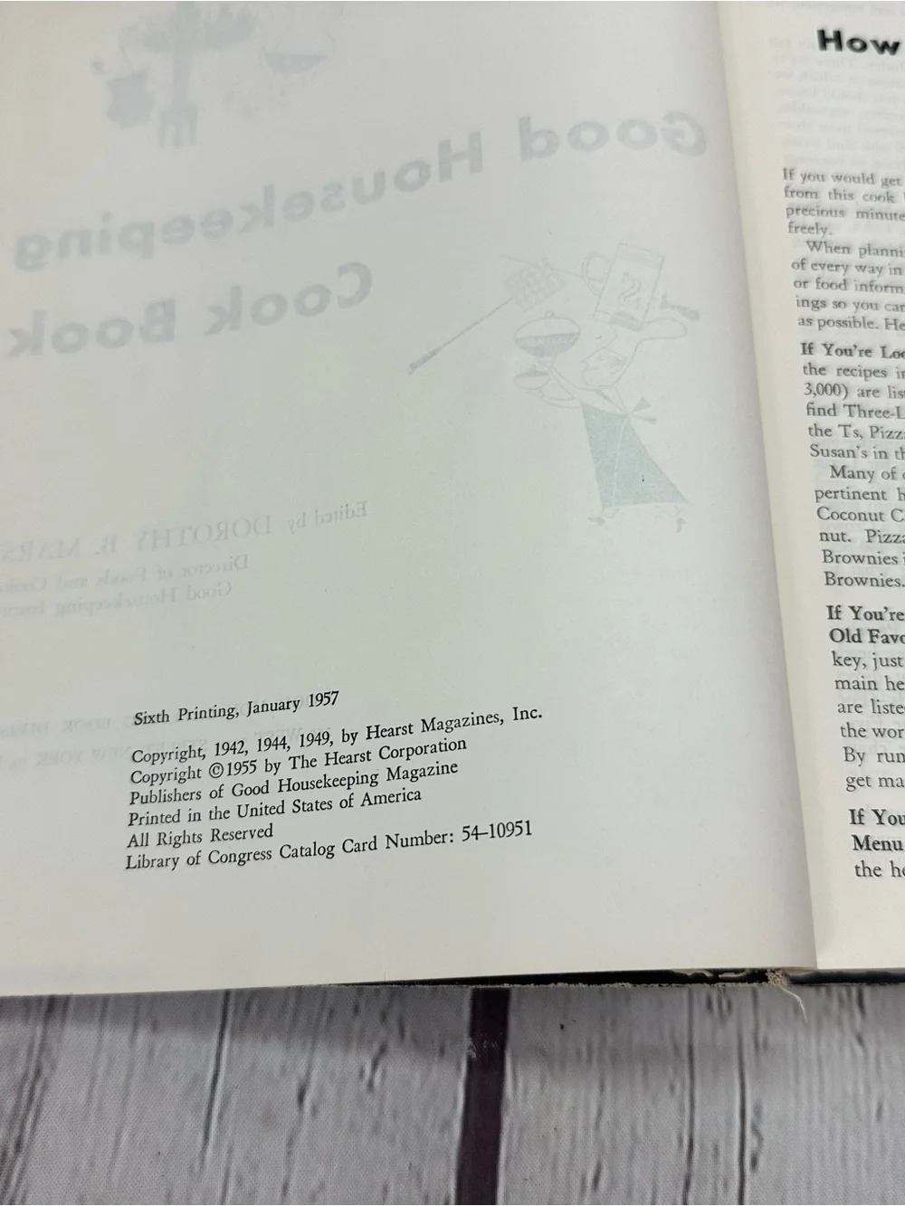 vtg 1957 Good Housekeeping Cook Book Hardcover MCM retro collectible